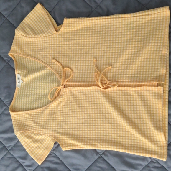 Madewell Gingham Now Yellow Top - Picture 3 of 6